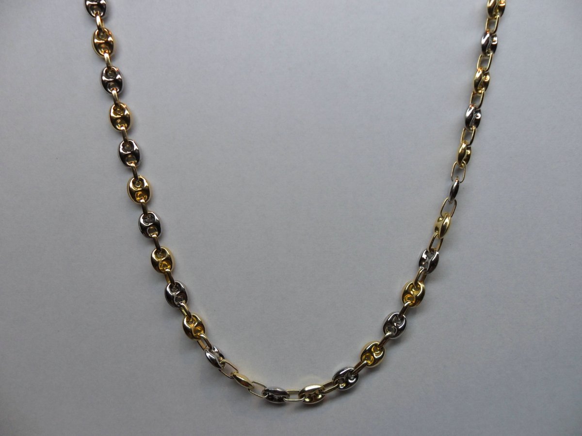 Koffieboon Collier bi-color